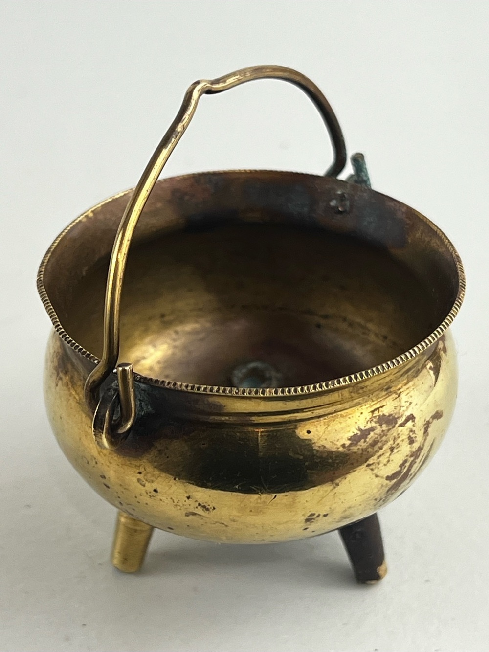 VTG Peerage England Brass Mini Cauldron Pot - Picture 2 of 11